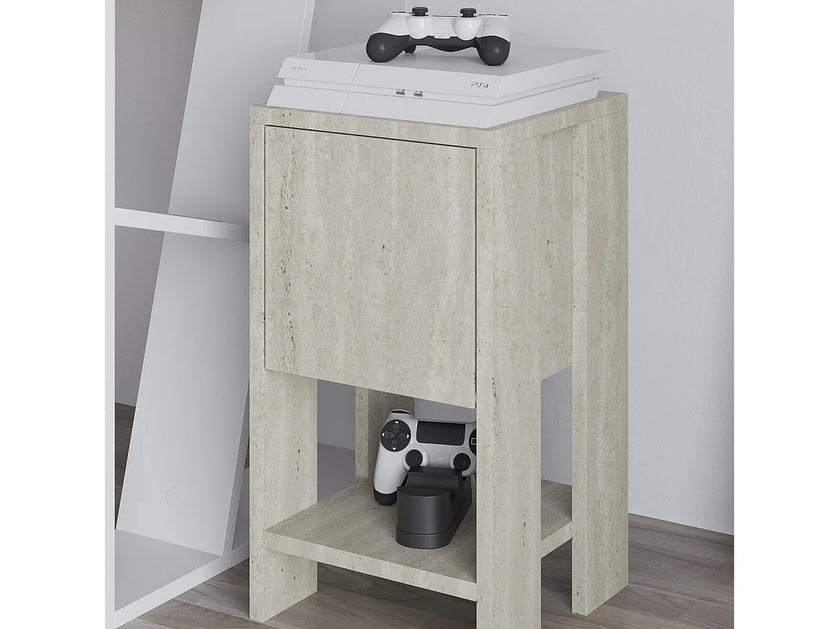Bedside table with 1 drop-down door, H55 cm - EMA