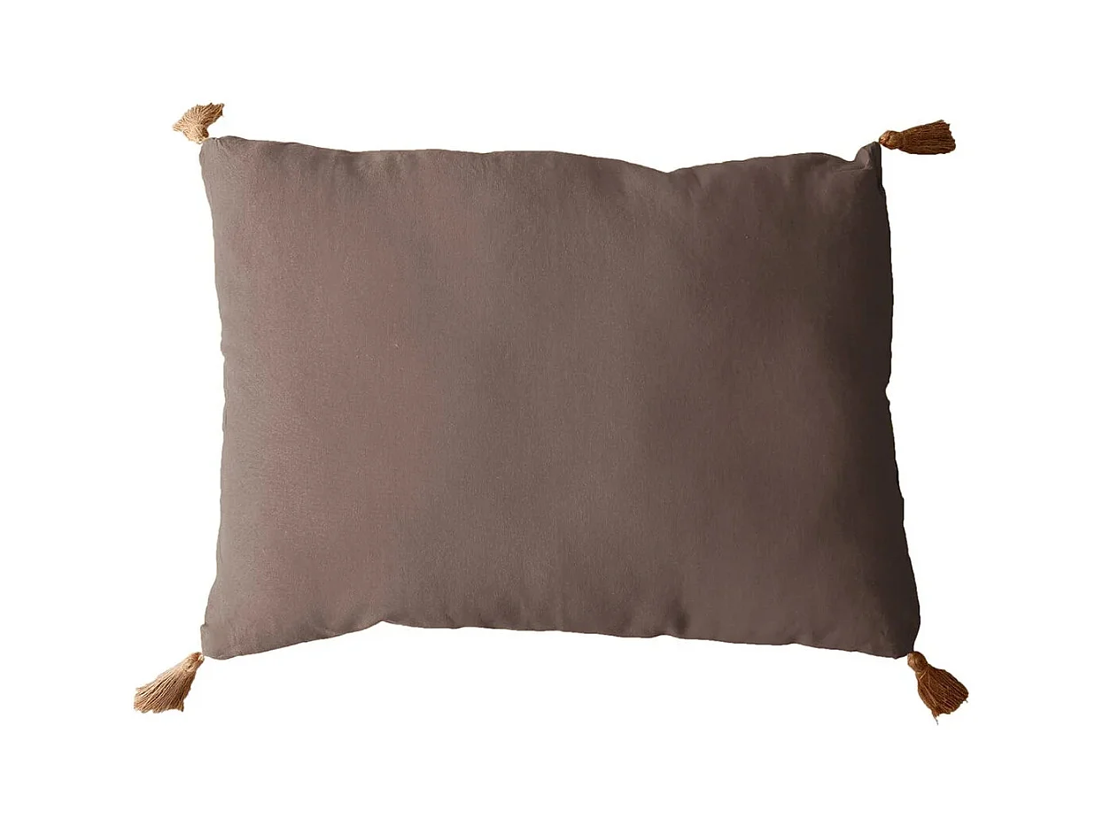 Coussin Panama avec pompons jute 50 x 70 cm - Enjoy Home