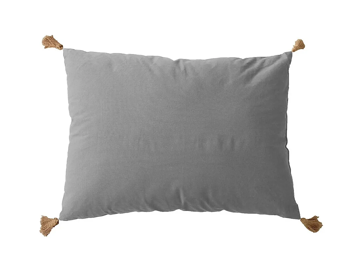 Coussin Panama avec pompons jute 50 x 70 cm - Enjoy Home