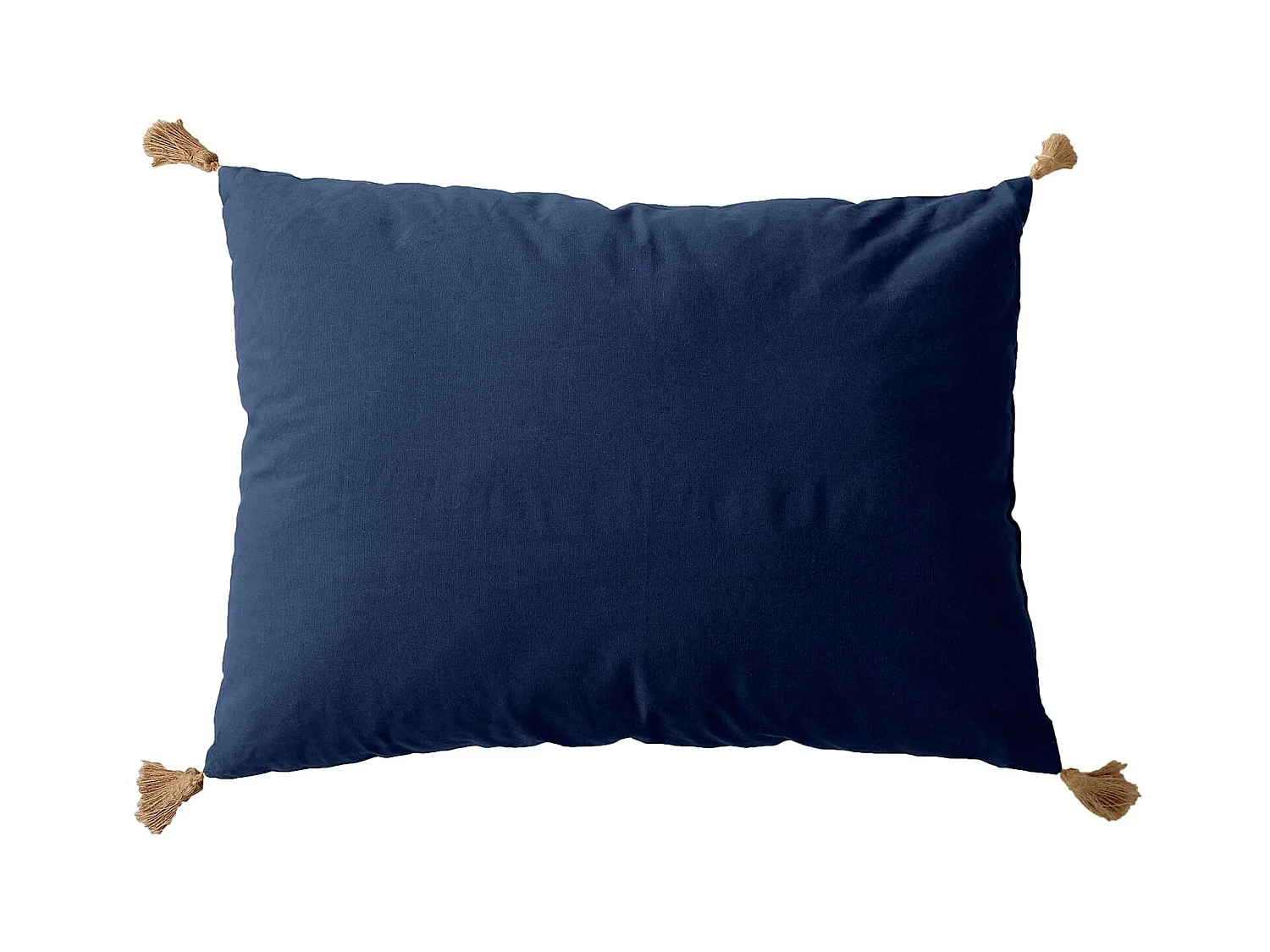 Coussin avec pompons en jute