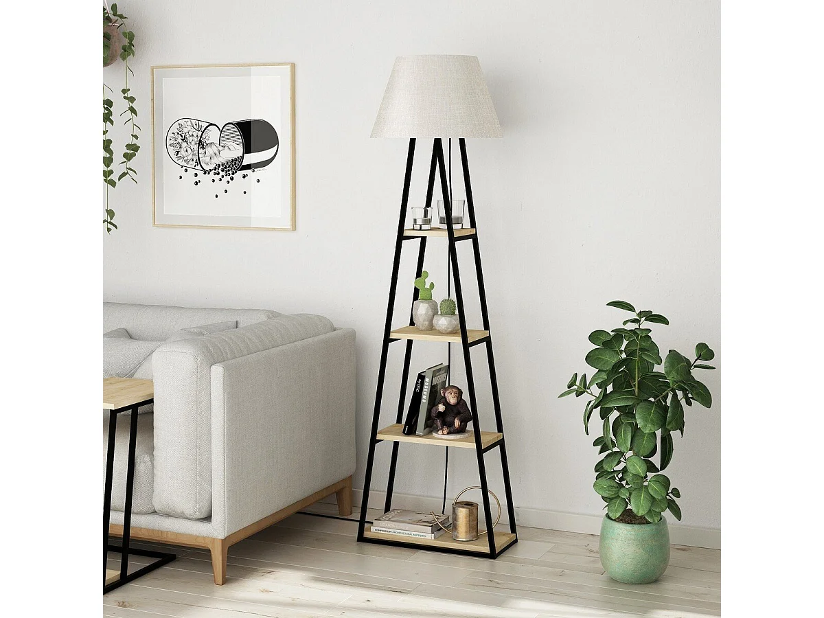 Lampe avec 4 étagères H165 cm - PAL