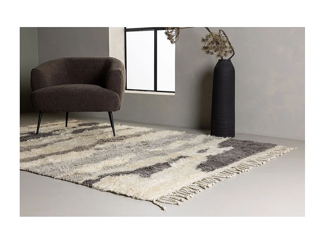 Tapis Déco en Laine "David" 160x230cm Multicolore