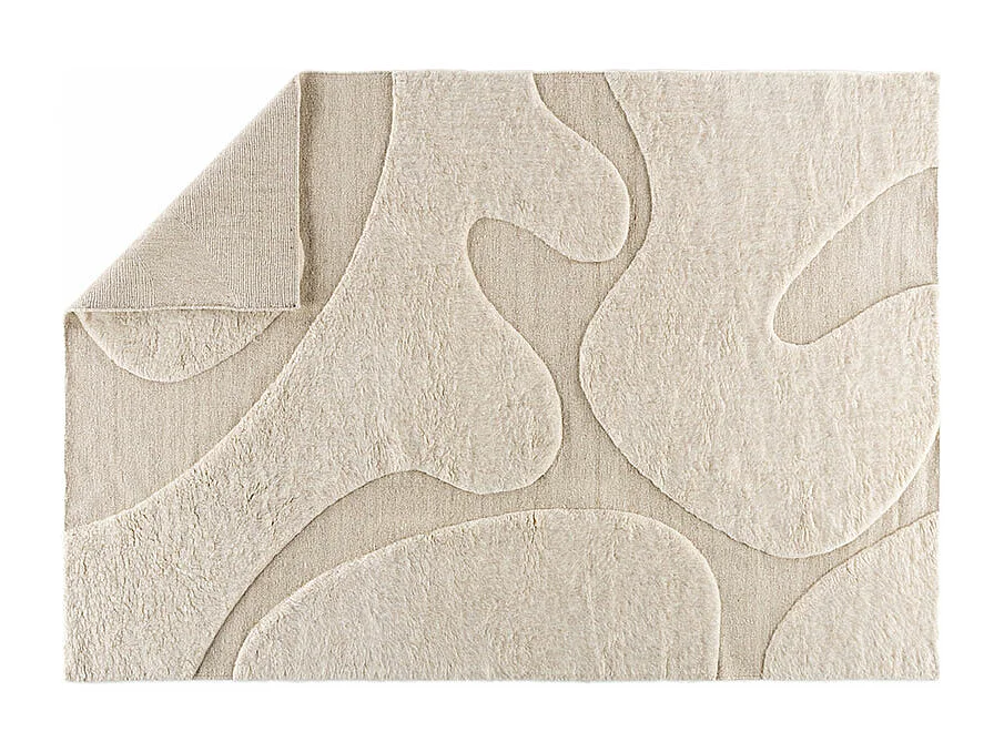 Tapis Déco en Laine "Boone" 200x290cm Beige