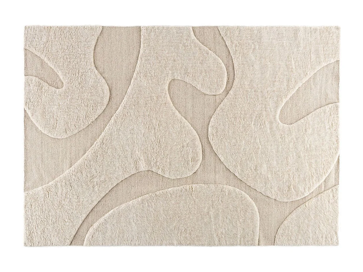 Tapis Déco en Laine "Boone" 200x290cm Beige