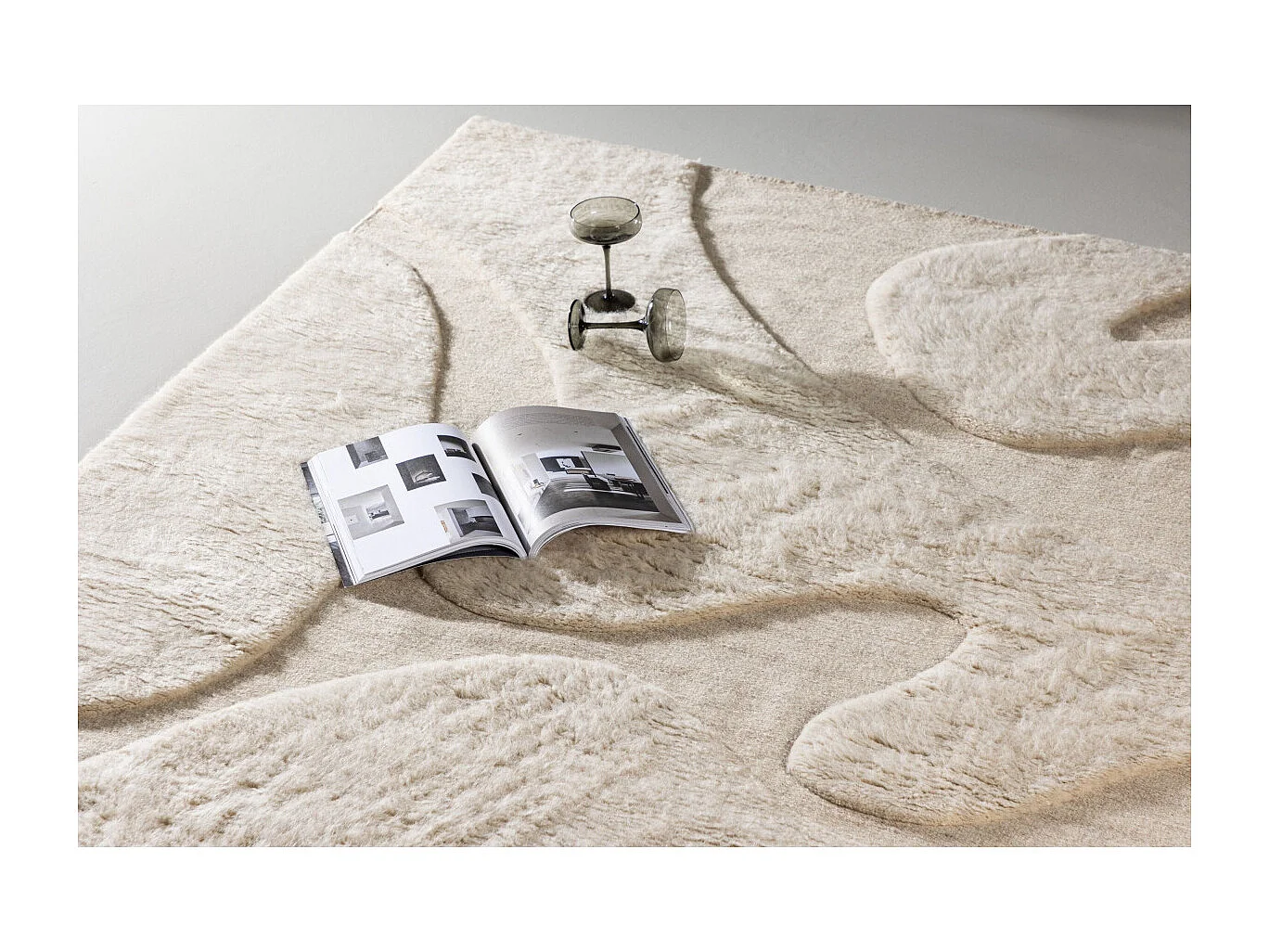 Tapis Déco en Laine "Boone" 200x290cm Beige