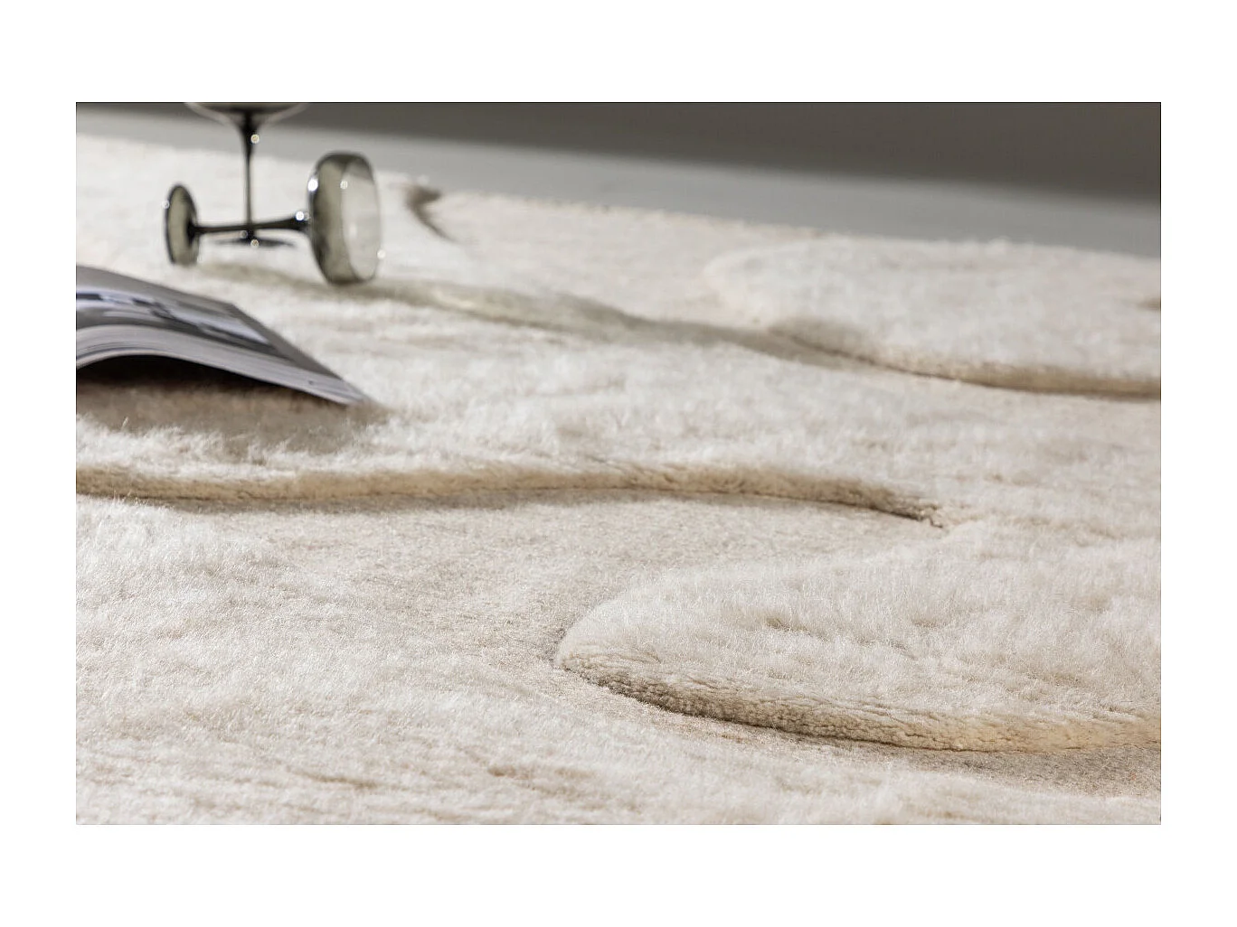 Tapis Déco en Laine "Boone" 200x290cm Beige