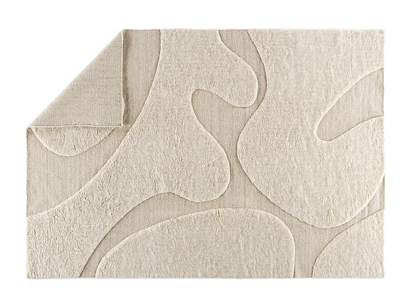 Tapis Déco en Laine "Boone" 200x290cm Beige