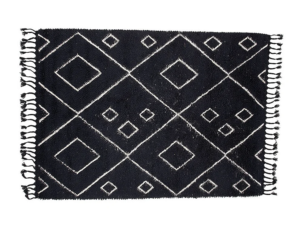 Tapis Déco en Laine "David" 202x300cm Noir