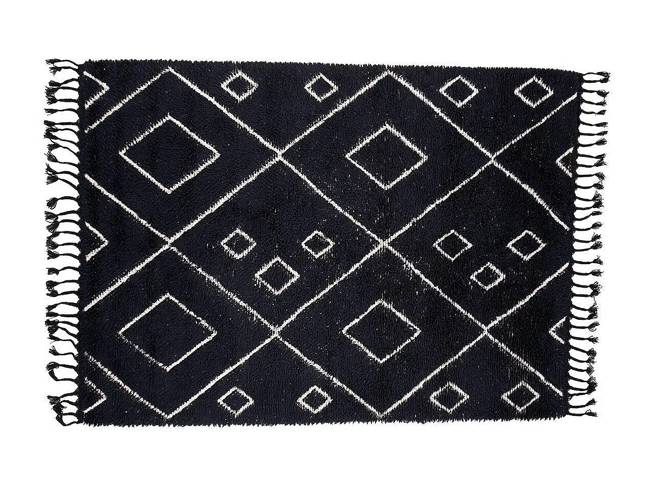 Tapis Déco en Laine "David" 202x300cm Noir