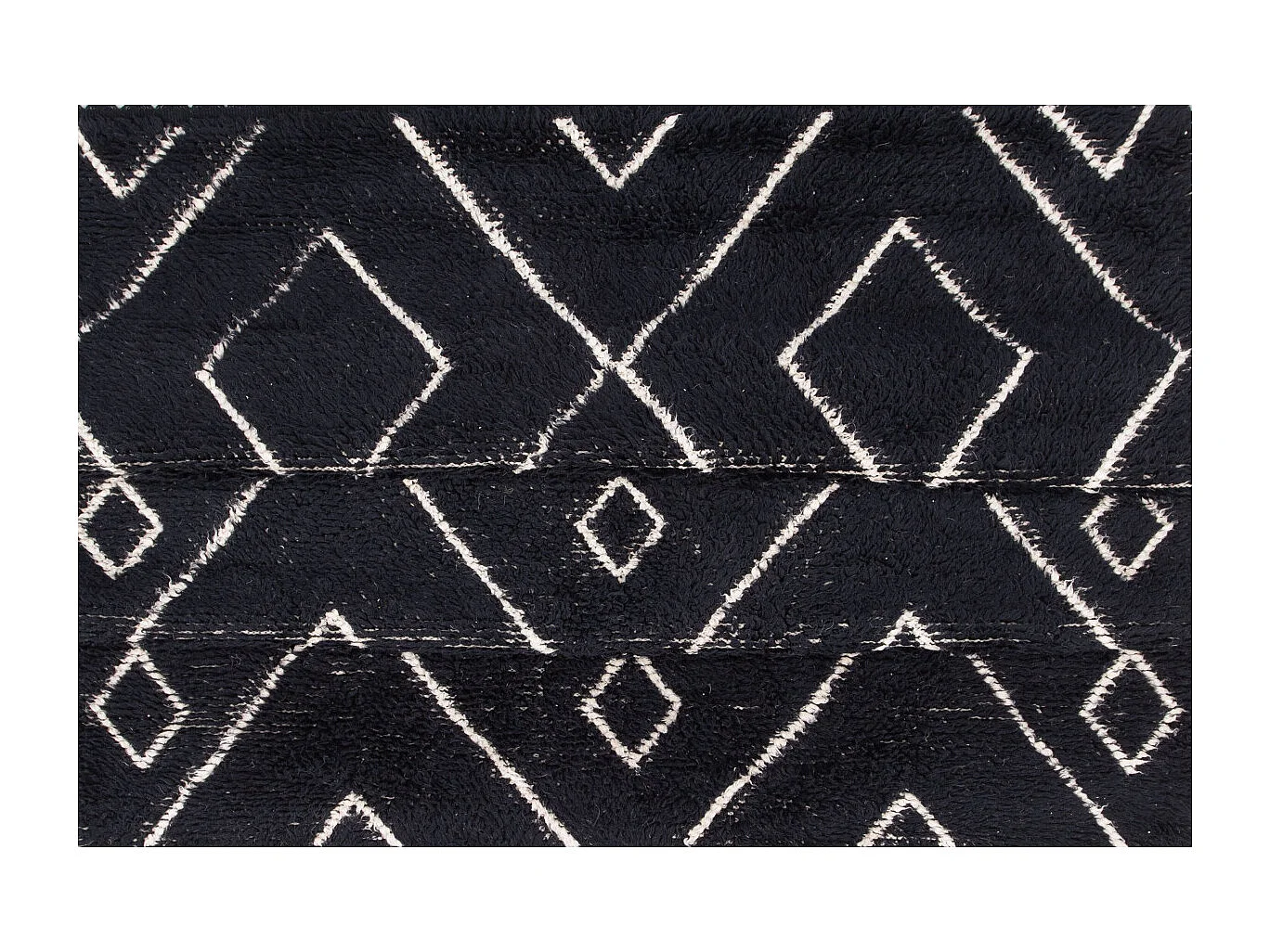 Tapis Déco en Laine "David" 202x300cm Noir