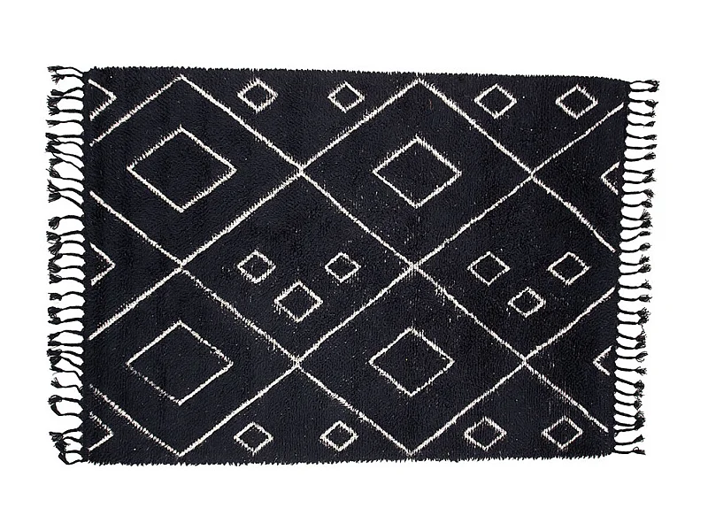 Tapis Déco en Laine "David" 202x300cm Noir