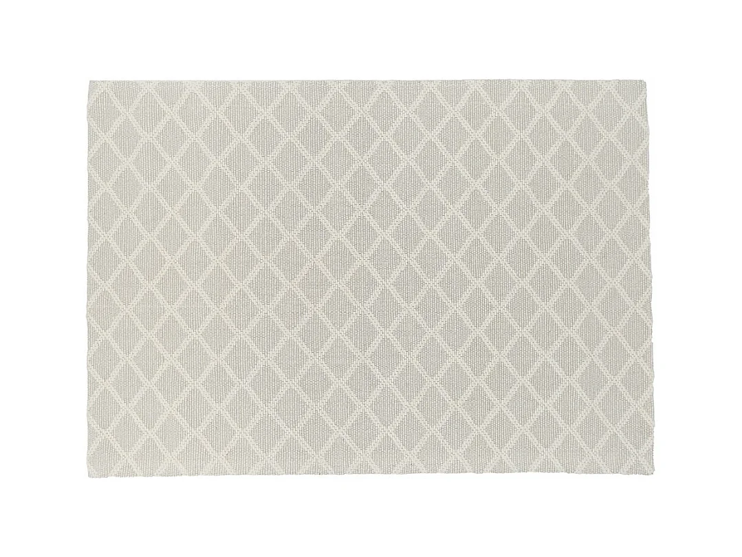 Tapis Déco en Laine "Cloudy" 160x230cm Blanc Cassé