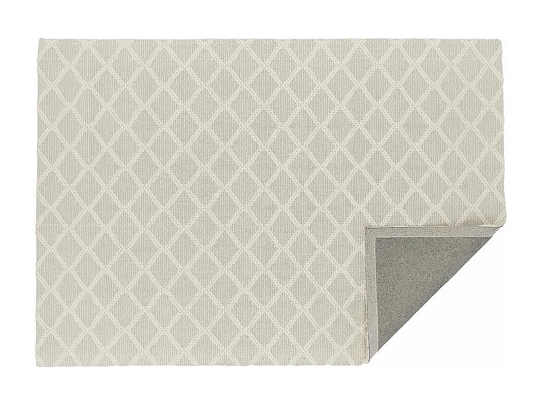 Tapis Déco en Laine "Cloudy" 160x230cm Blanc Cassé