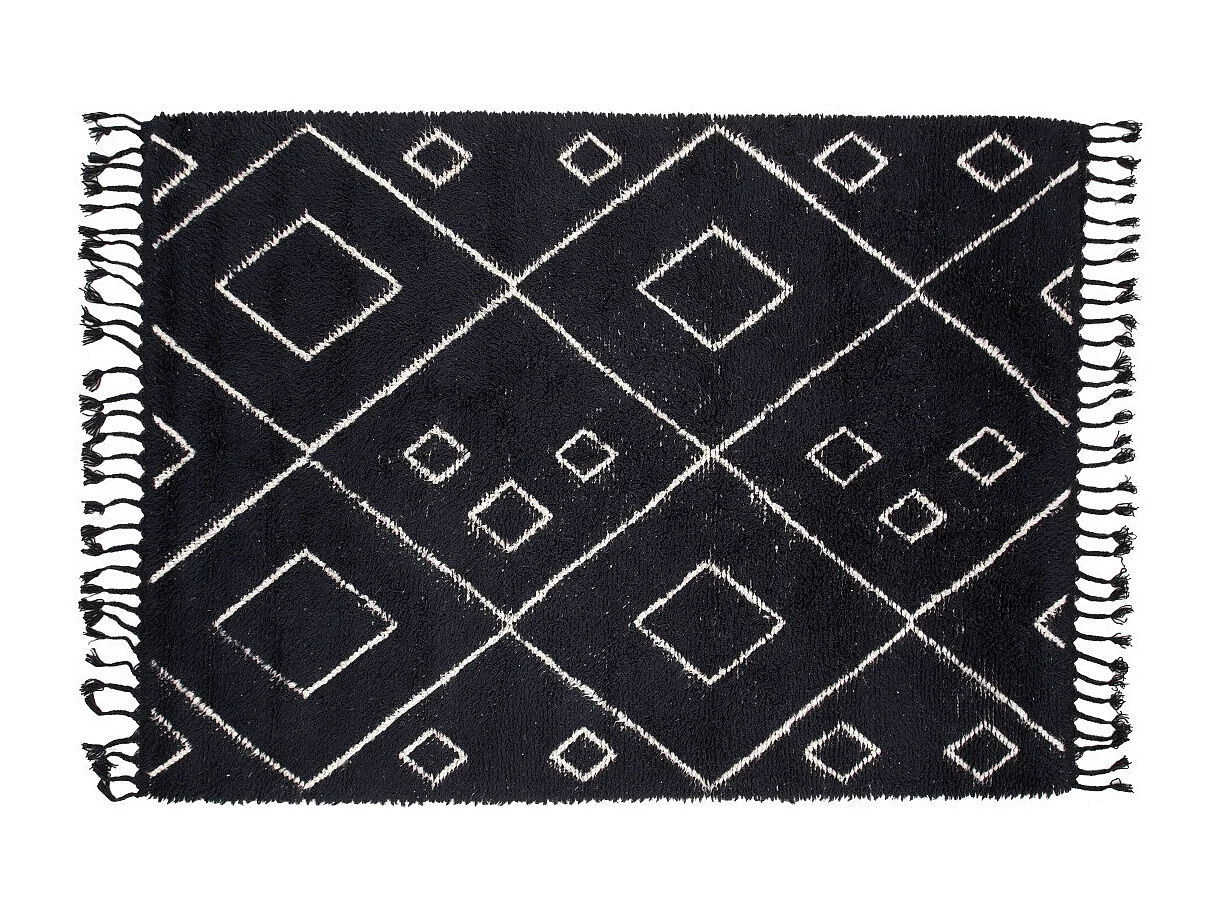 Tapis Déco en Laine "David" 162x230 Noir