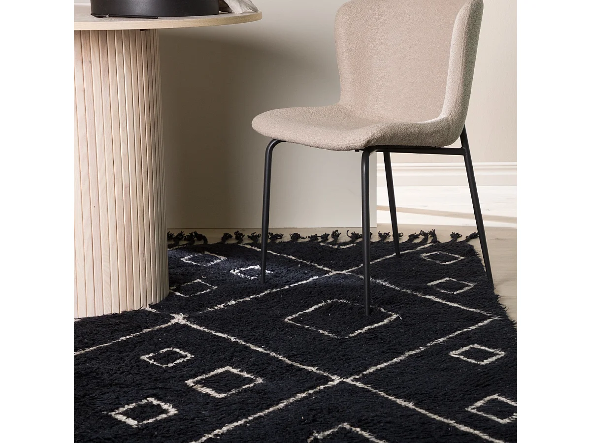 Tapis Déco en Laine "David" 162x230 Noir