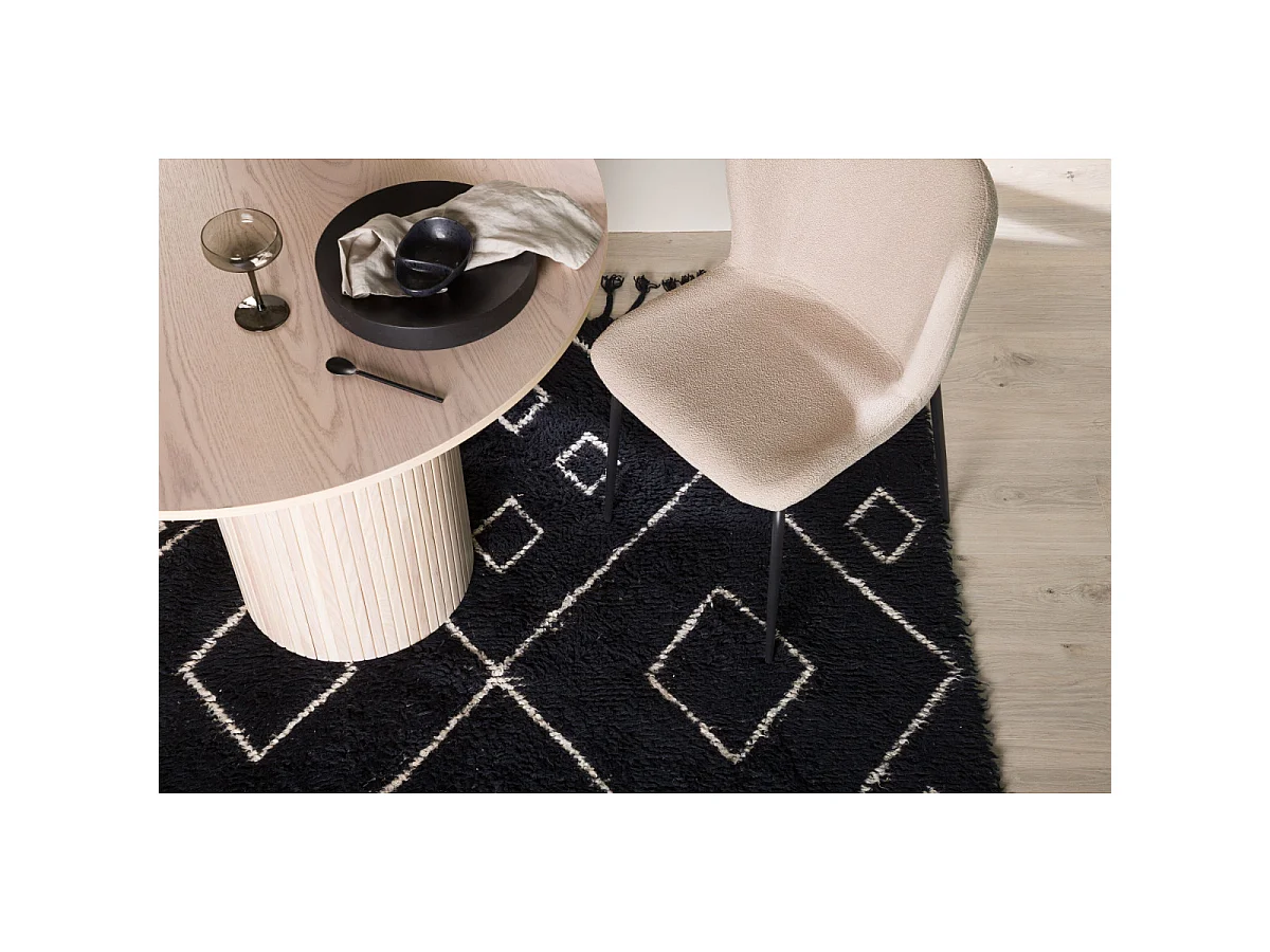 Tapis Déco en Laine "David" 252x350cm Noir