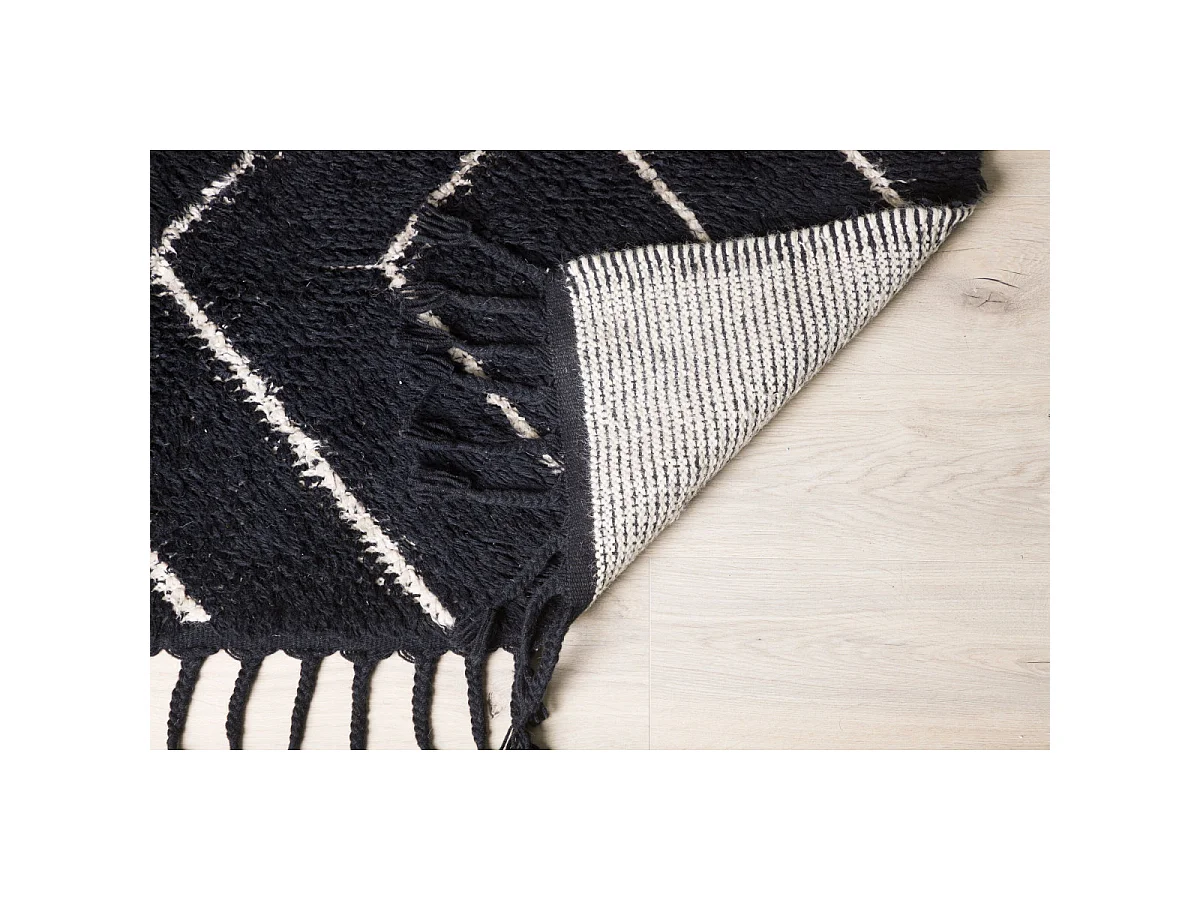 Tapis Déco en Laine "David" 252x350cm Noir