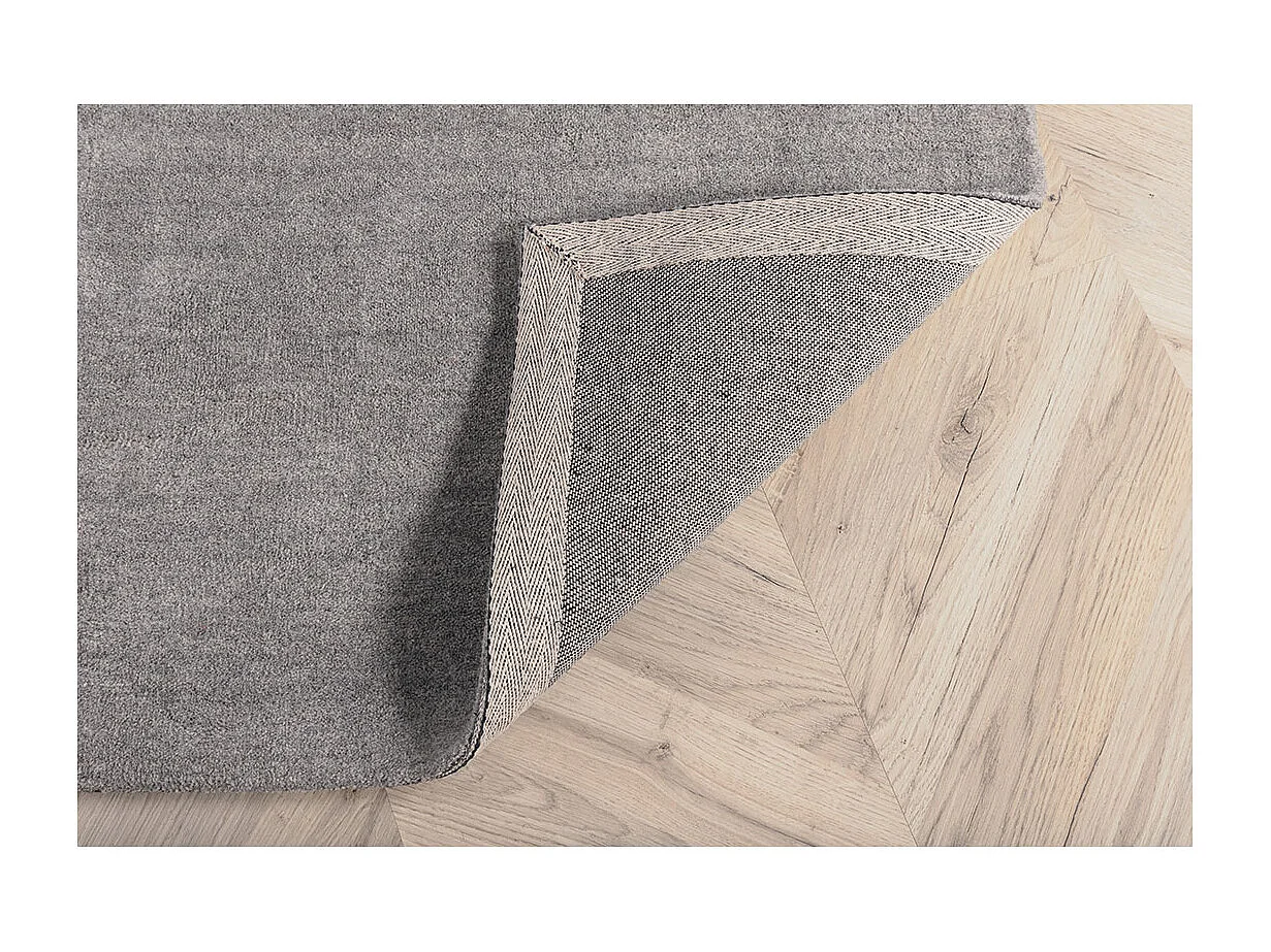 Tapis Déco en Laine "Ulla" 202x300cm Gris Clair