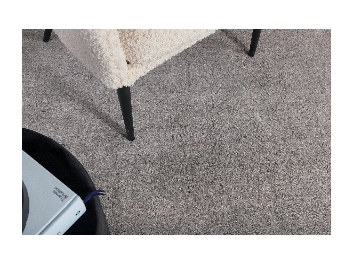 Tapis Déco en Laine "Ulla" 202x300cm Gris Clair