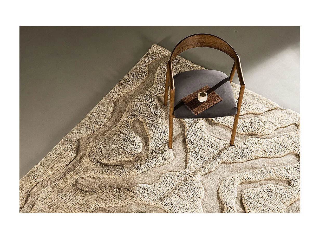 Tapis Déco en Laine "Trondheim x Josefin" 400x402cm Beige