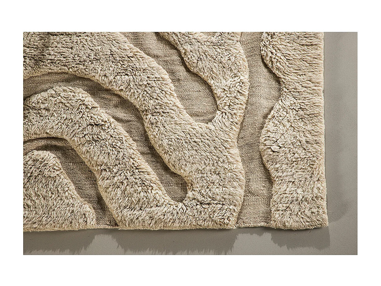 Tapis Déco en Laine "Trondheim x Josefin" 400x402cm Beige