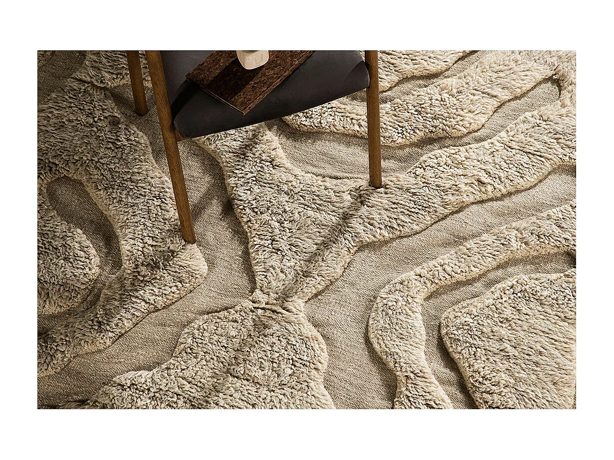 Tapis Déco en Laine "Trondheim x Josefin" 400x402cm Beige