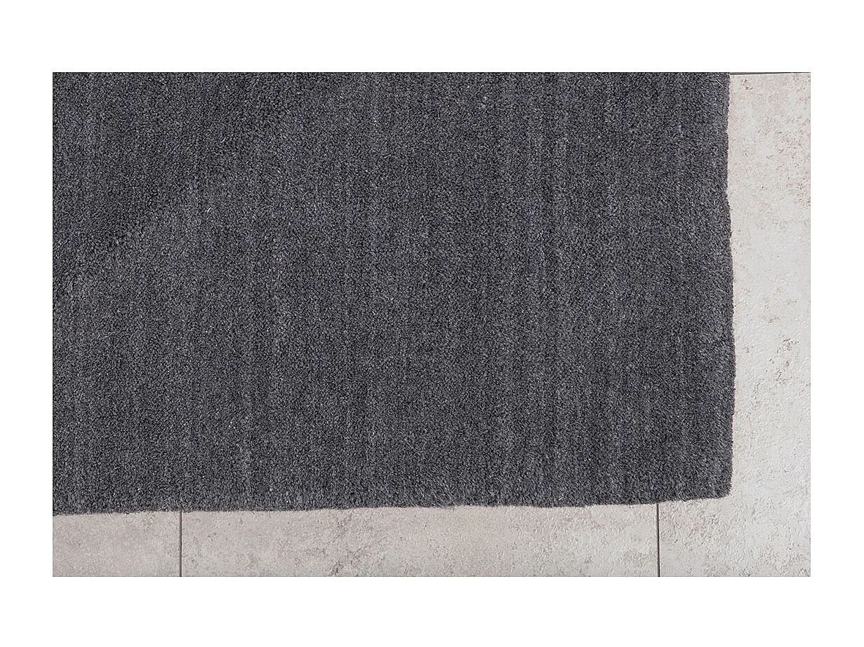Tapis Déco en Laine "Ulla" 252x350cm Gris Foncé