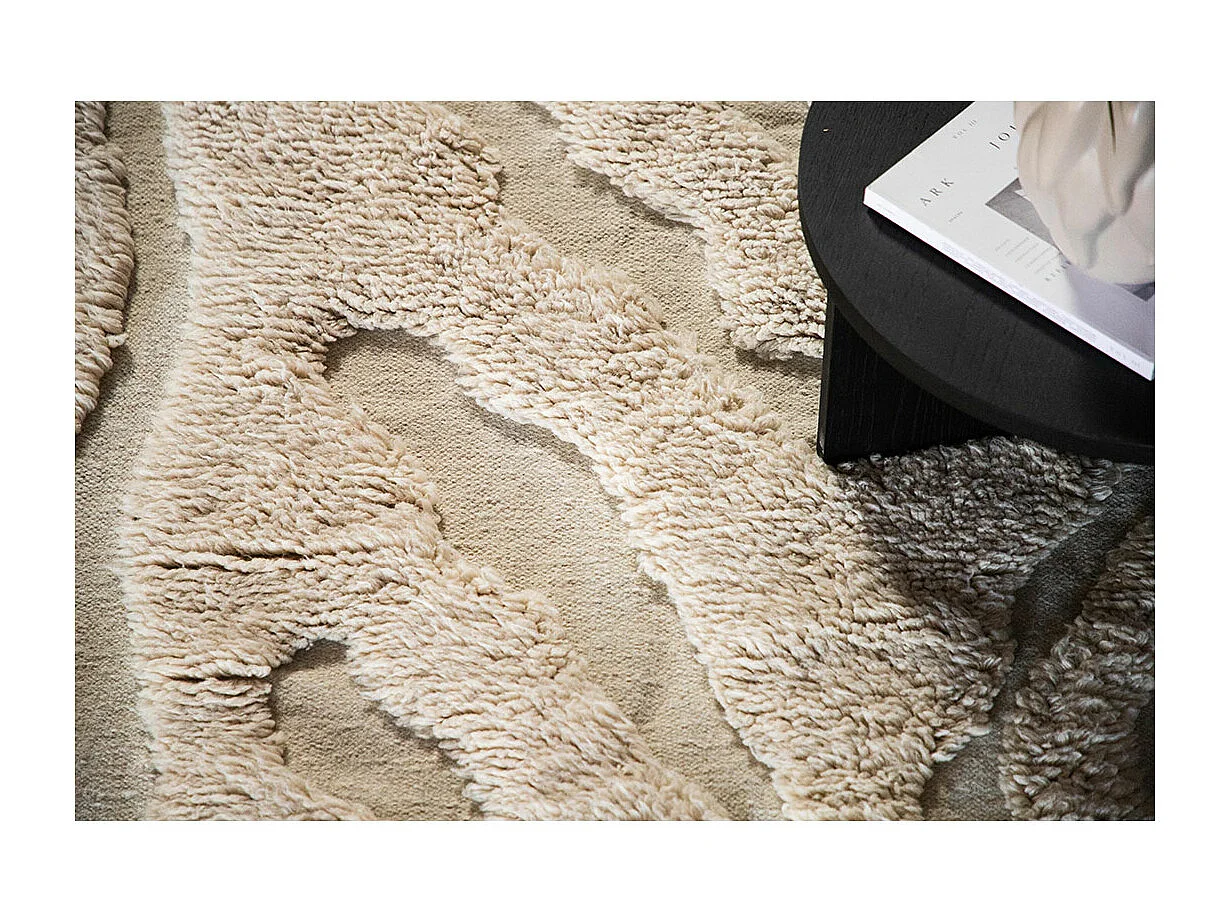 Tapis Déco en Laine "Trondheim x Josefin" 172x240cm Beige