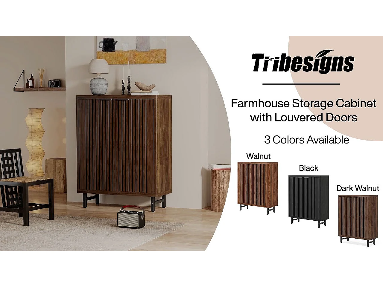 Armoire à chaussures rétro à 6 niveaux, 24 paires de chaussures avec portes, étagères réglables