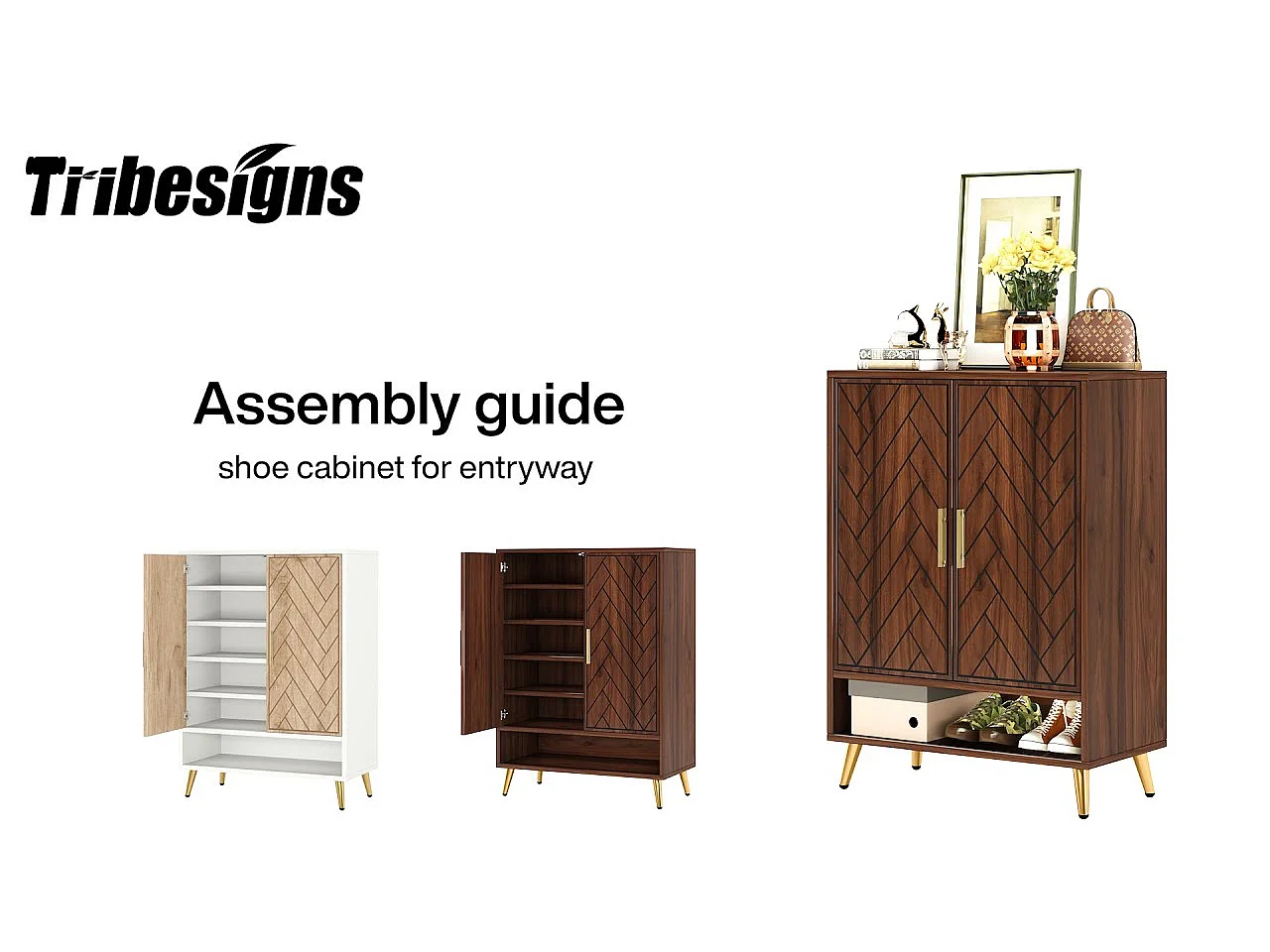 Meuble Chaussures avec 2 Portes, 6 étages Meuble de Rangement à Chaussures, Séparateurs Réglables, pour Entrée,Salon, Marron