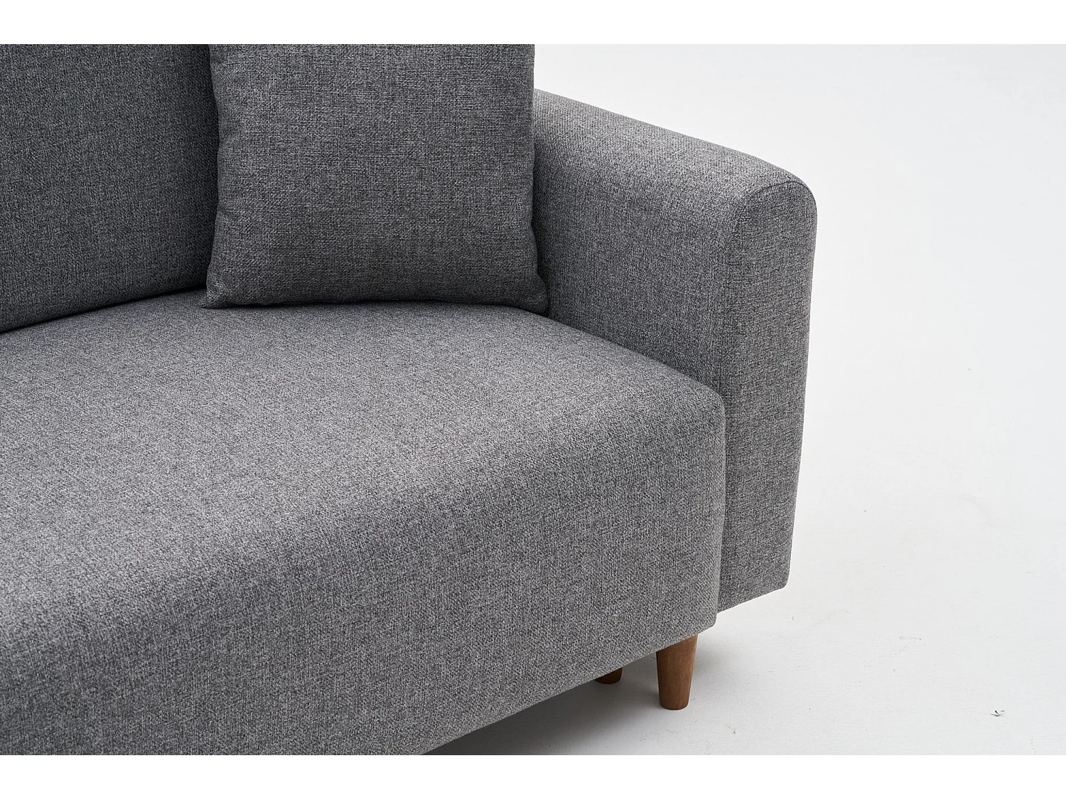 Canapé d'angle convertible méridienne à gauche en tissu L246 cm - MANE