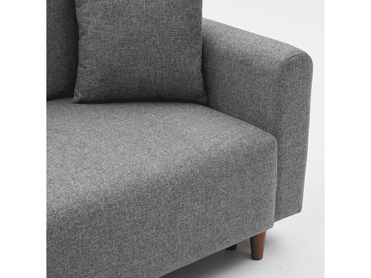 Canapé d'angle convertible méridienne à gauche en tissu L246 cm - MANE