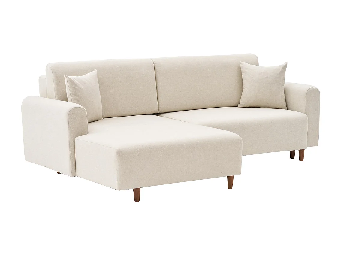 Canapé d'angle convertible méridienne à gauche en tissu L246 cm - MANE