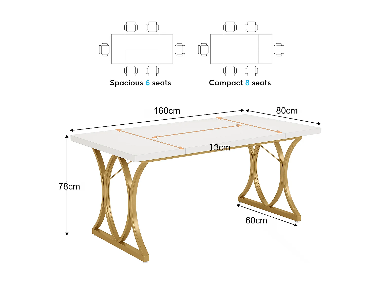 Bureau d'ordinateur moderne, 160x80cm Grand bureau Table d'ordinateur Bureau d'étude Bureau d'écriture Poste de travail pour le bureau à domicile