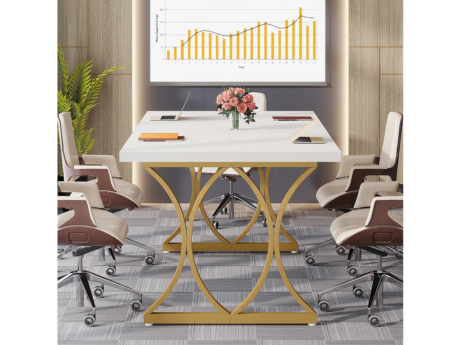 Bureau d'ordinateur moderne, 160x80cm Grand bureau Table d'ordinateur Bureau d'étude Bureau d'écriture Poste de travail pour le bureau à domicile