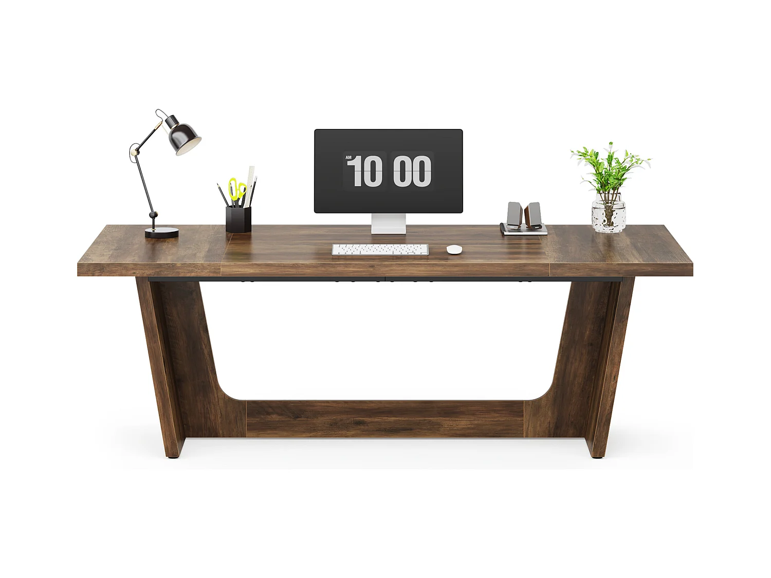 Bureau Informatique, 180 x 79 x 75 cm Bureau pour Ordinateur Portable, Table d’étude, Table d'ordinateur Portable