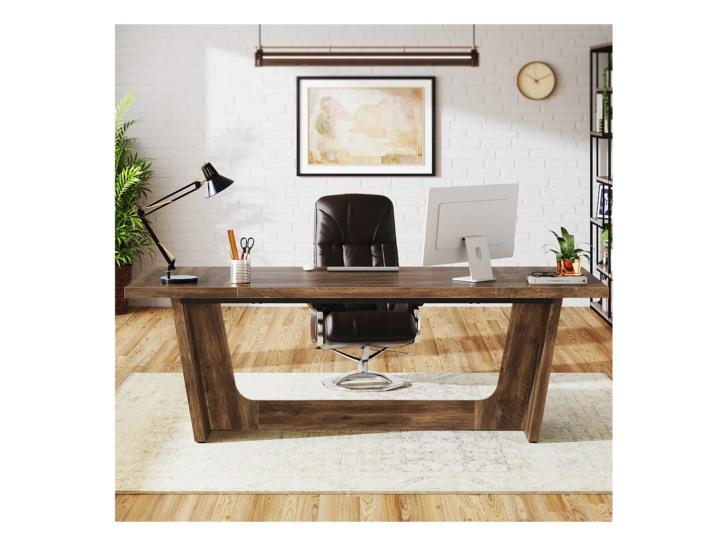 Computerarbeitsplatz, 180 x 79 x 75 cm Laptop-Arbeitsplatz, Schreibtisch, Laptop-Arbeittisch
