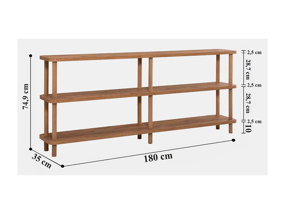 Rustieke plank – 180 cm – Atlantische den – MDF gecoat in melamine