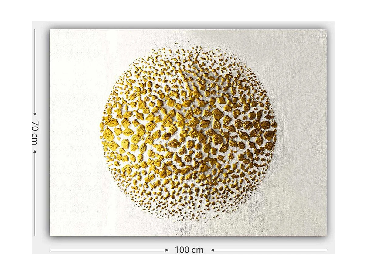 Toile décorative Golden stone 70 x 100 cm