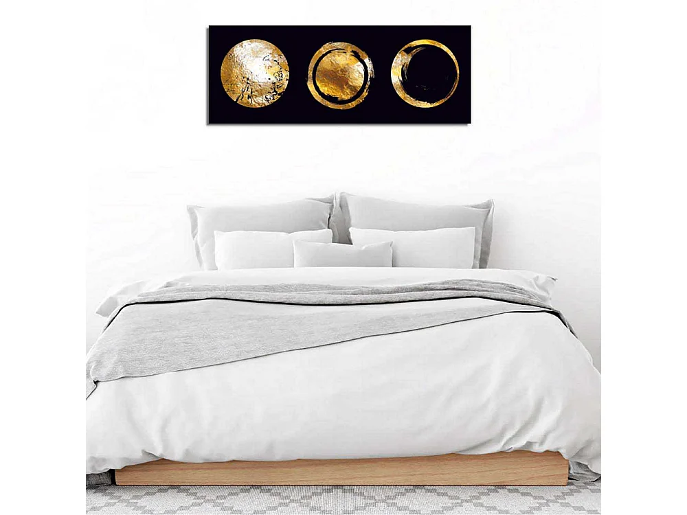 Toile décorative Golden circle 30 x 80 cm