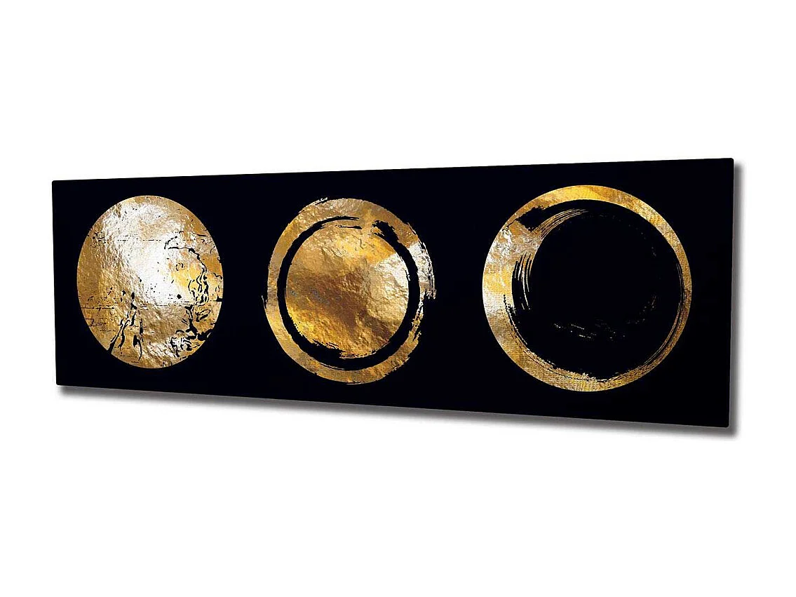 Toile décorative Golden circle 30 x 80 cm