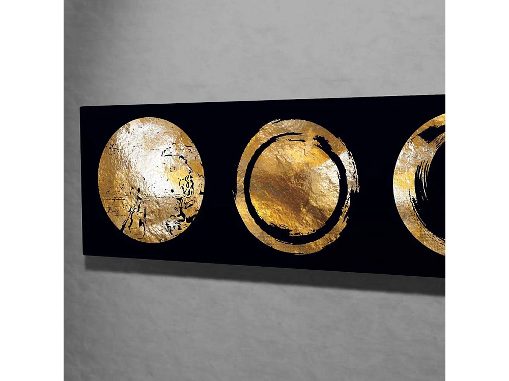 Toile décorative Golden circle 30 x 80 cm