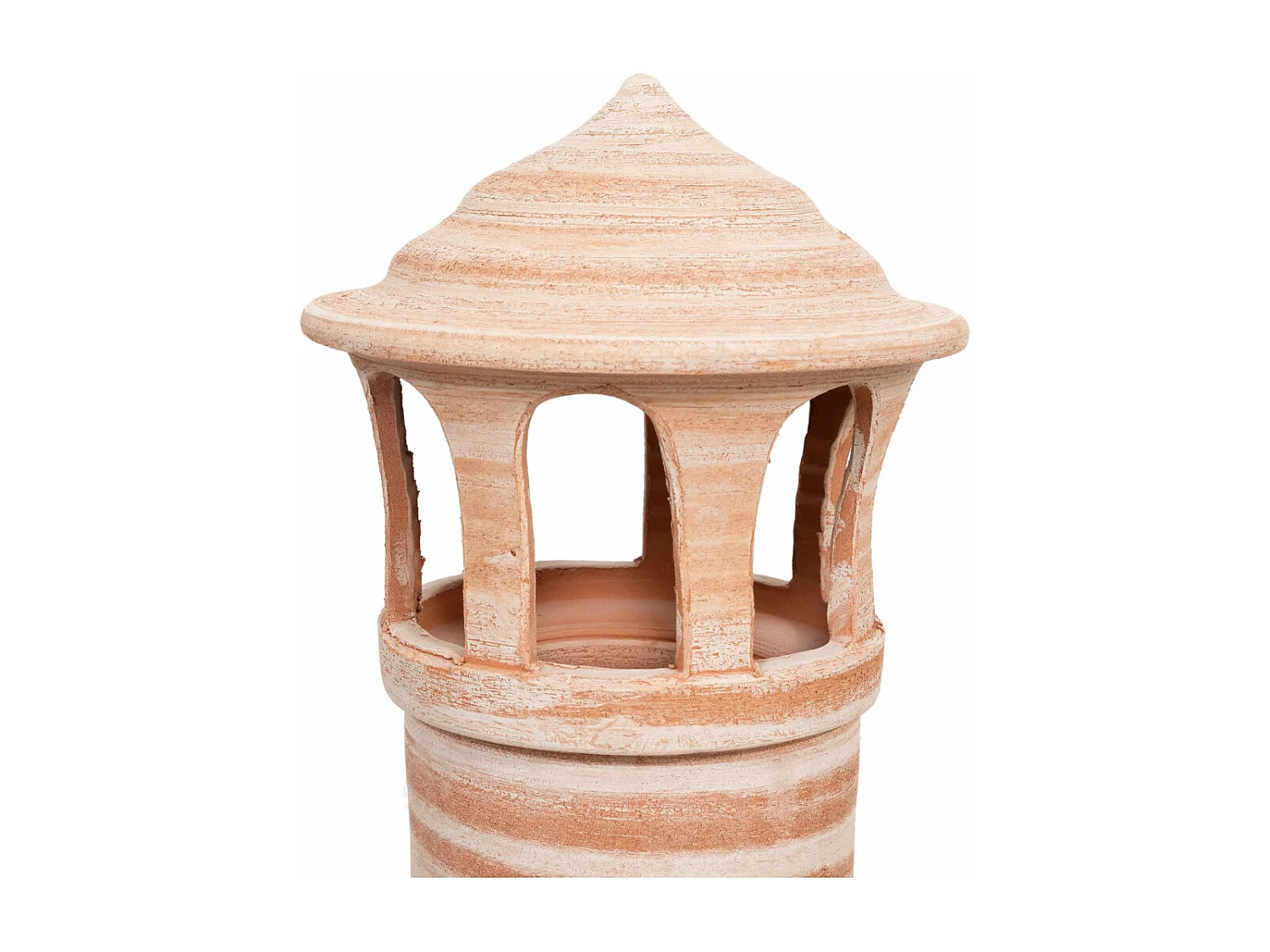 BISCOTTINI Cheminée - Finition en terre cuite antique - Décorative - À exposer - Design - Foyer - Mobilier - Salon - Salle à manger - 29x29x72 cm