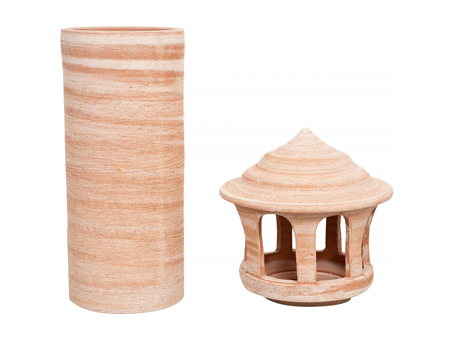 BISCOTTINI Cheminée - Finition en terre cuite antique - Décorative - À exposer - Design - Foyer - Mobilier - Salon - Salle à manger - 29x29x72 cm