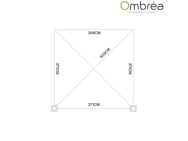 Pergola Bioclimatica Addossata Collezione VS 4x4M - V2 Antracite