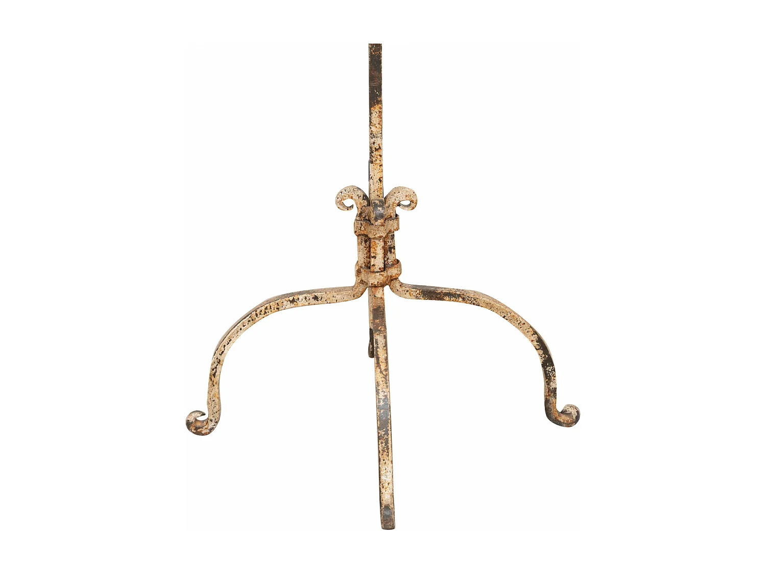 BISCOTTINI - Lutrin en fer - Finition fer antique - Parfait comme support - Porte-livre vintage - Support sur pied - Structure en métal - Mobilier - 46x28x152 cm