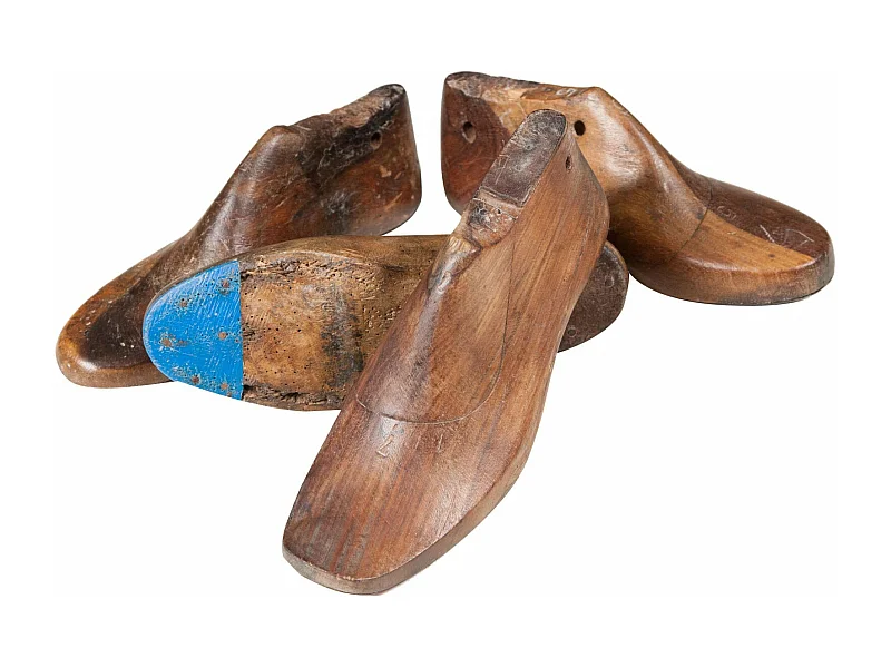 BISCOTTINI Forme de chaussure - Finition bois antique - Décoratif - À exposer - Jardin - Design - Salon - Chambre - Salle à manger - Mobilier - 30x10x15 cm