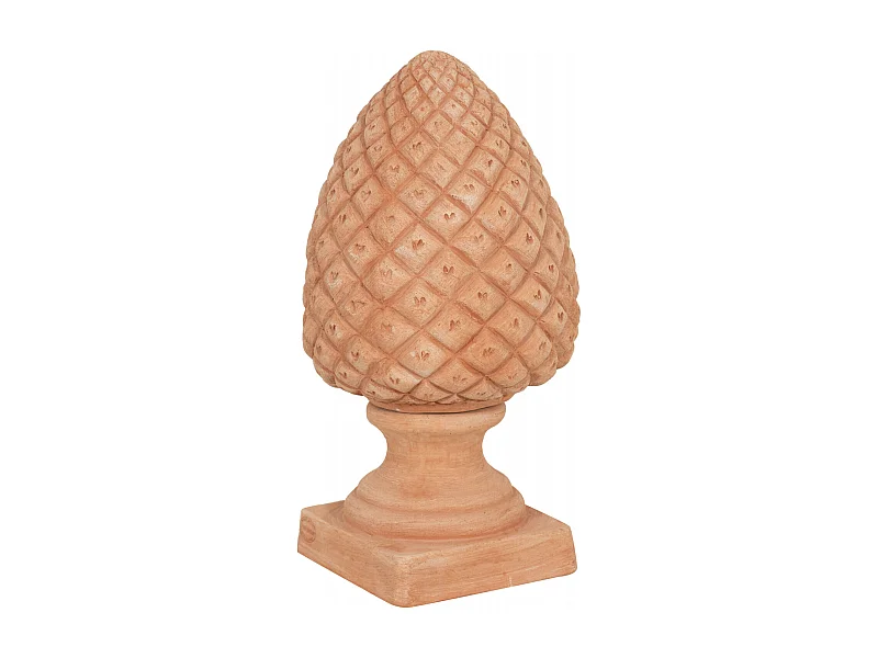 BISCOTTINI Statue - Terre cuite toscane avec finition vieillie - Décorative - À exposer - Jardin - Design - Salon - Mobilier - Salle à manger - 22x22x45 cm