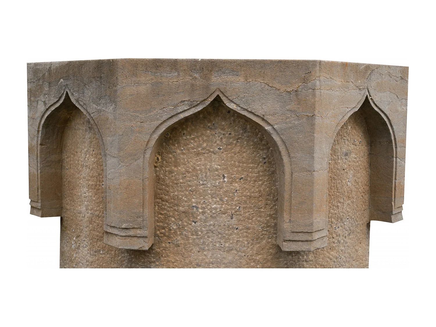 BISCOTTINI Statue de Puits en Pierre - Finition Pierre Antique - Décorative - Extérieur - Mobilier de Jardin - Design - 120x120x90 cm