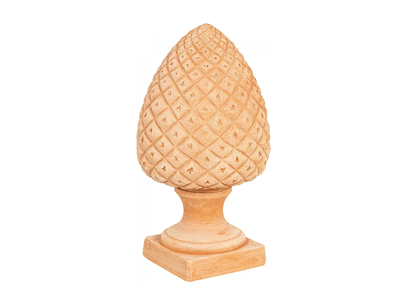 BISCOTTINI Statue - Terre cuite toscane avec finition vieillie - Décorative - À exposer - Jardin - Design - Salon - Mobilier - Salle à manger - 31x31x53 cm